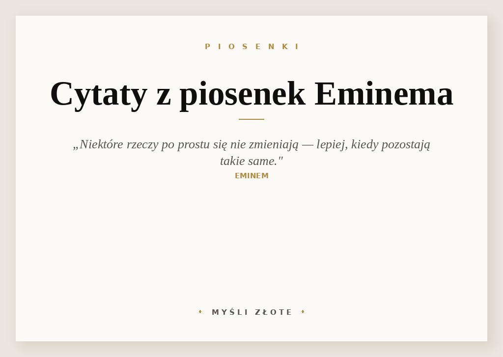 Cytaty z piosenek Eminema — grafika z cytatami