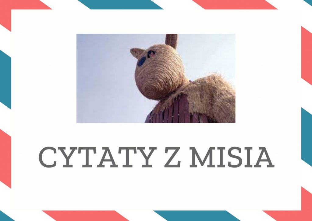 Cytaty z Misia — Przyszłem wcześniej, gdyż nie miałem co robić.